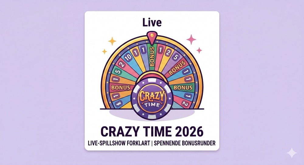 Crazy Time 2026 – komplett guide til Evolution Gaming live-spillshow